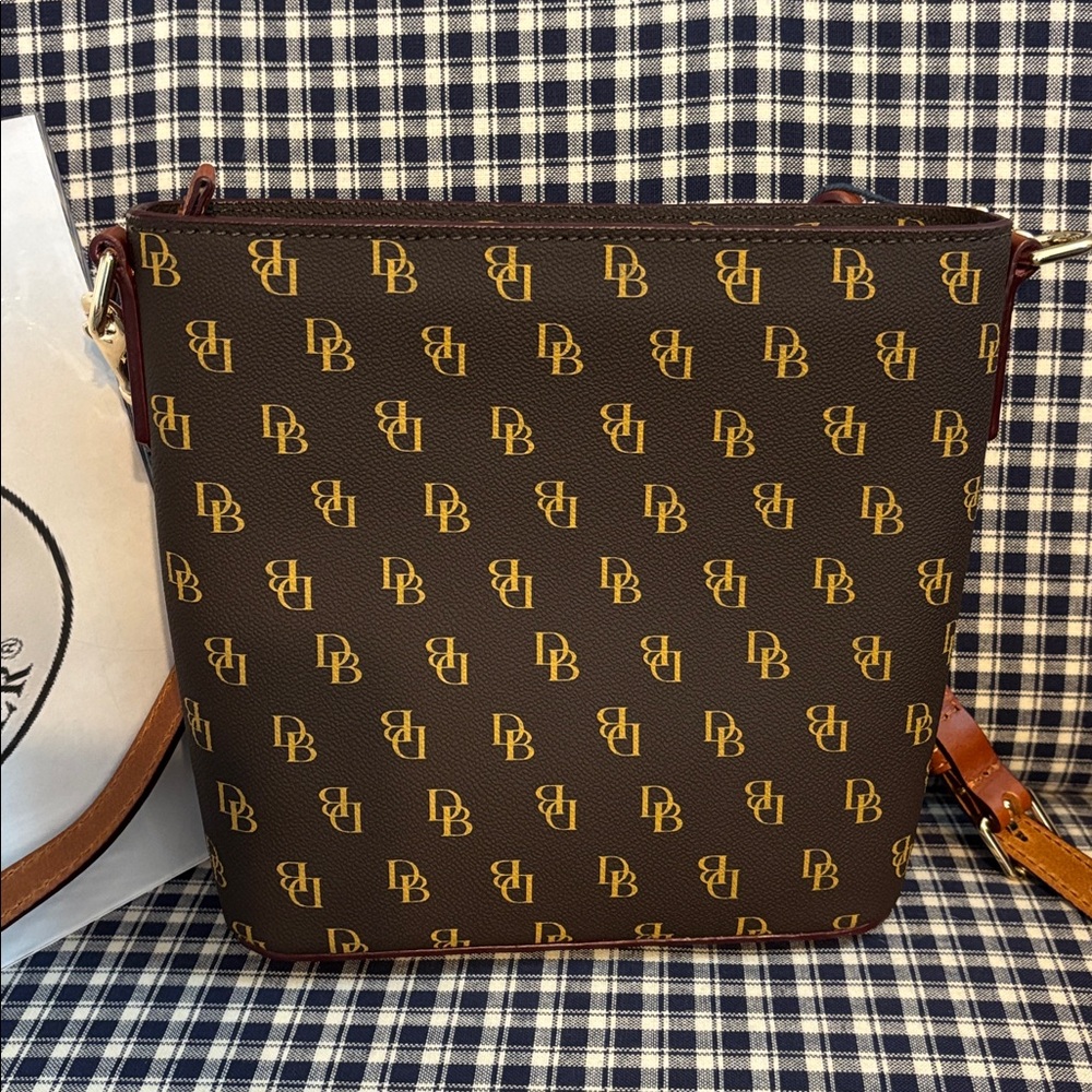 Dooney & Bourke small Gretta Black and Brown Crossbody Bag - Picture 4 of 10